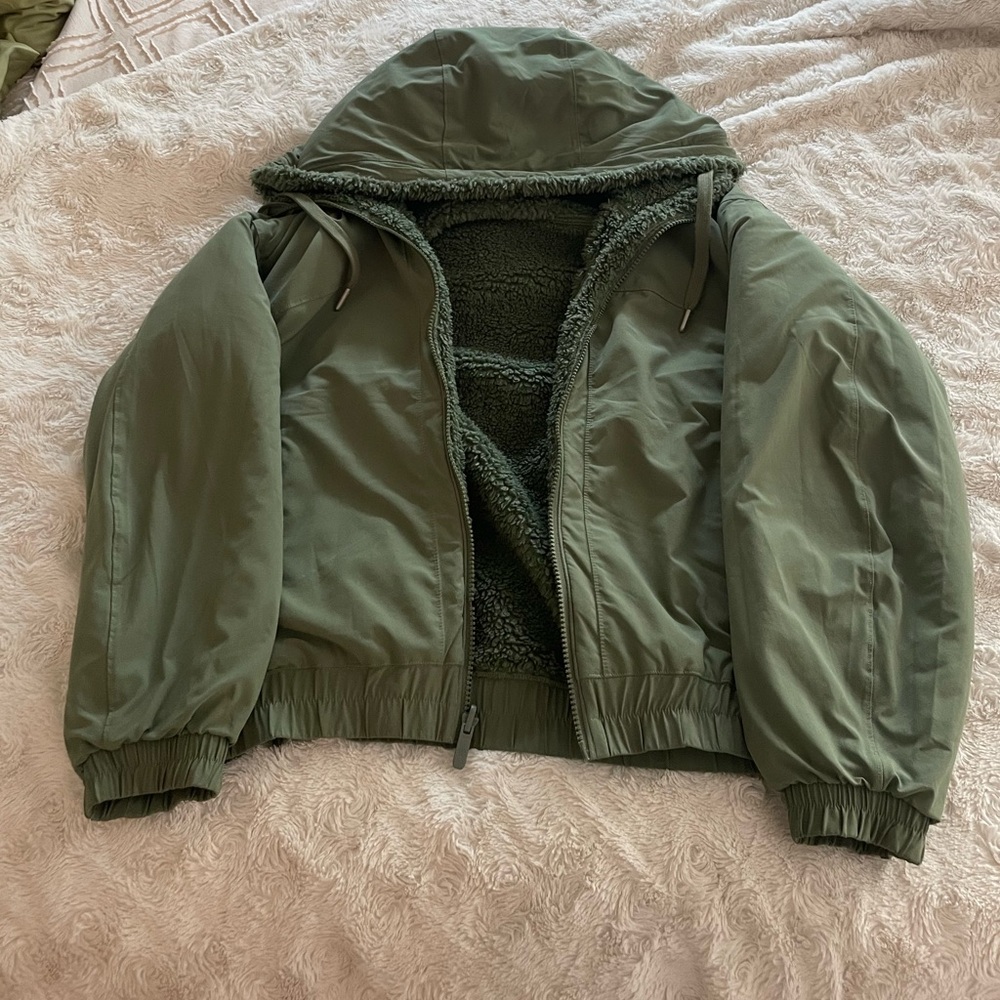 Lululemon Green Hooded Reversable Jacket